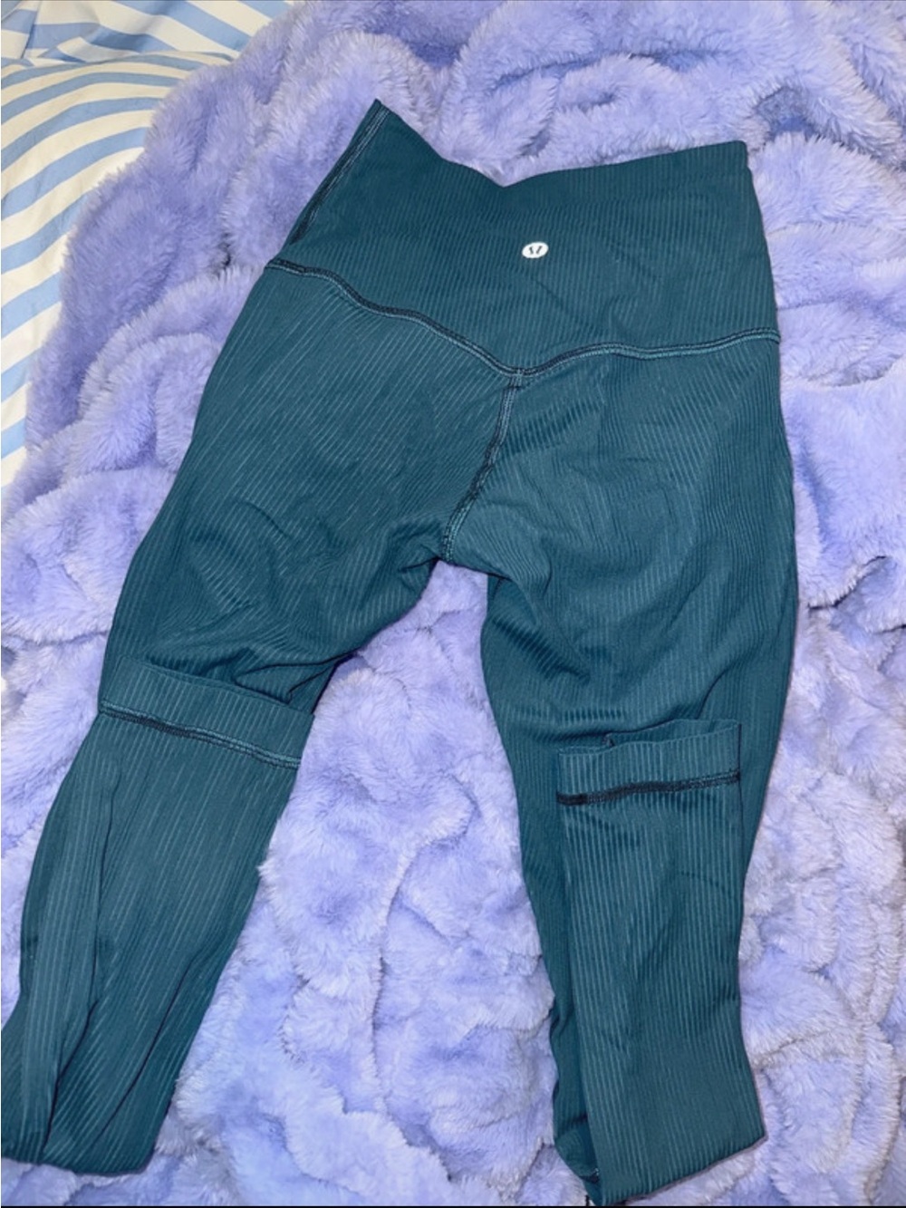 lululemon athletica Teal Ribbed High-Rise Leggings